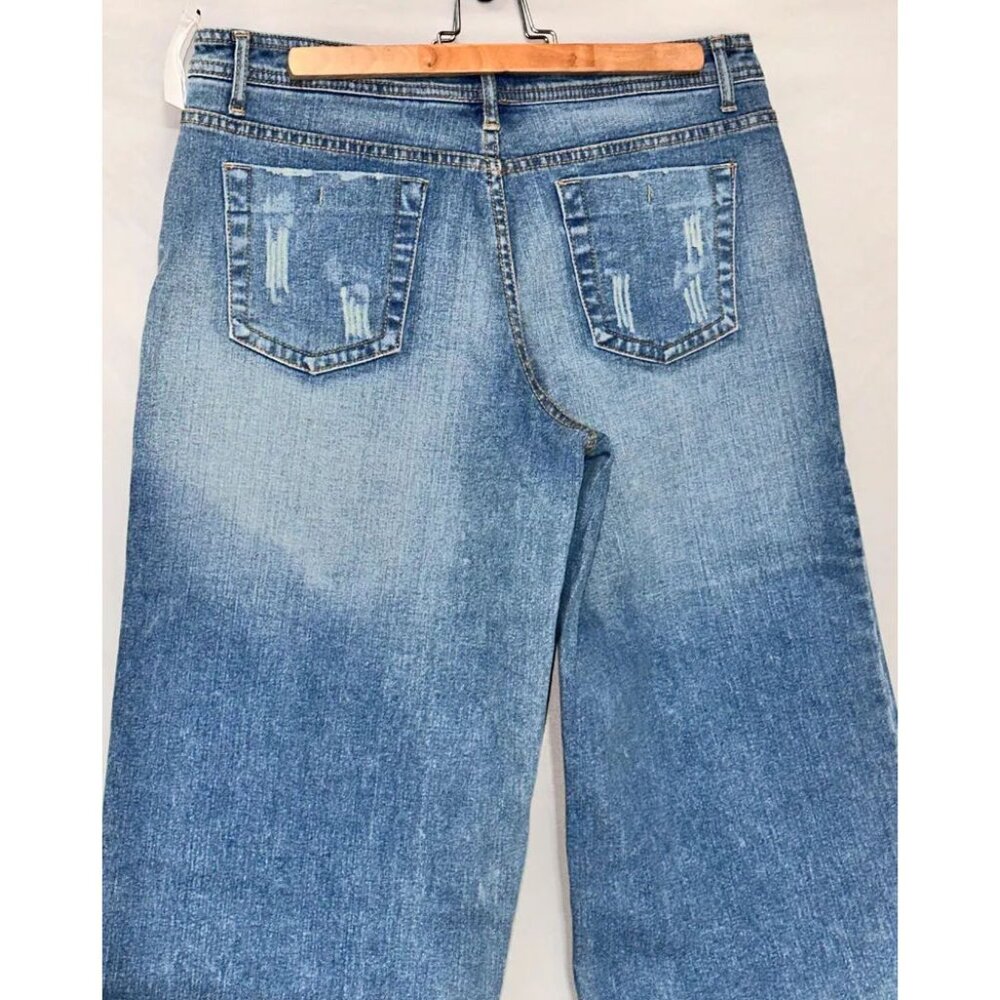Too-She-She Wide Legged Capris, NWT, Frayed Bottom, Size 8 - Picture 5 of 6